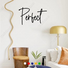 El Yazısı ile Yazılmış Perfeckt Duvar Yazısı Sticker 60x37cm