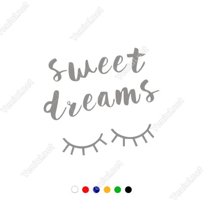 El Yazısı ile Yazılmış Sweet Dreams Yazısı Sticker 60x35cm