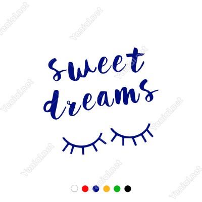 El Yazısı ile Yazılmış Sweet Dreams Yazısı Sticker 60x35cm