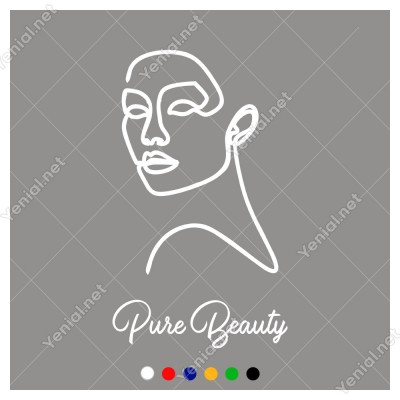 El Yazısı Puse Beauty Ve Kadın  Duvar Yazısı Sticker 60x35cm