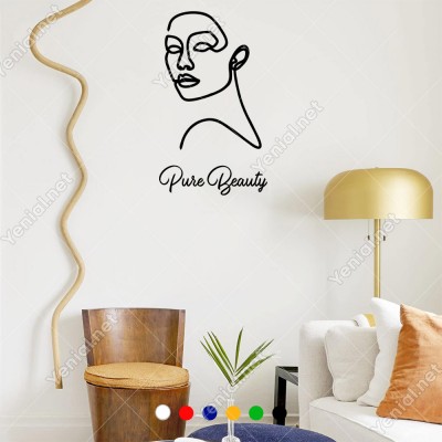 El Yazısı Puse Beauty Ve Kadın  Duvar Yazısı Sticker 60x35cm