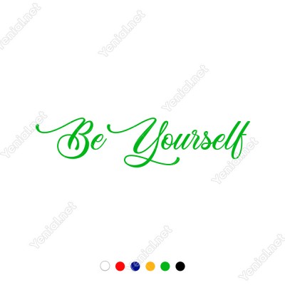 Be Yourself Yazısı Duvar Stickerı 60x13cm