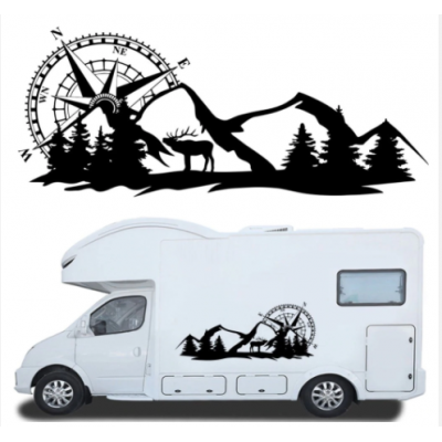 Araba çıkartmaları ve çıkartmaları pratik ağaçları dağlar araba çıkartmaları grafik çıkartmaları şekillendirici SUV için off-road RV Camper