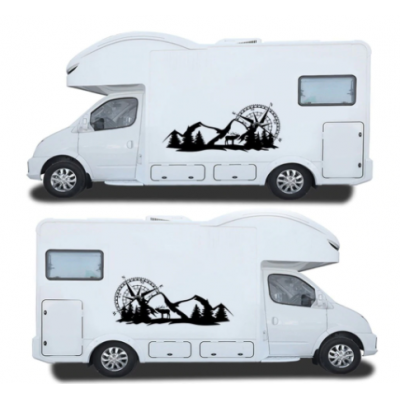 Araba çıkartmaları ve çıkartmaları pratik ağaçları dağlar araba çıkartmaları grafik çıkartmaları şekillendirici SUV için off-road RV Camper