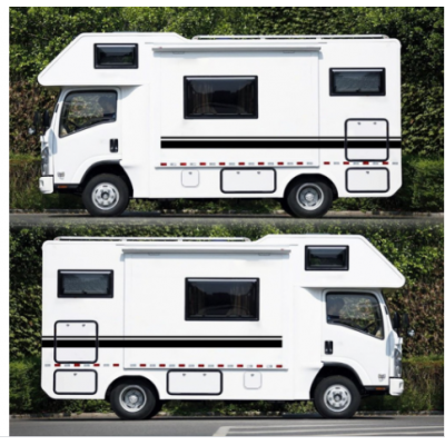 RV sticker ağacı çıkartması dağ sahnesi araba Sticker orman vinil grafik kiti Camper RV römork araba aksesuarları