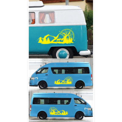 Araba çıkartmaları ve çıkartmaları pratik ağaçları dağlar araba çıkartmaları grafik çıkartmaları şekillendirici SUV için off-road RV Camper
