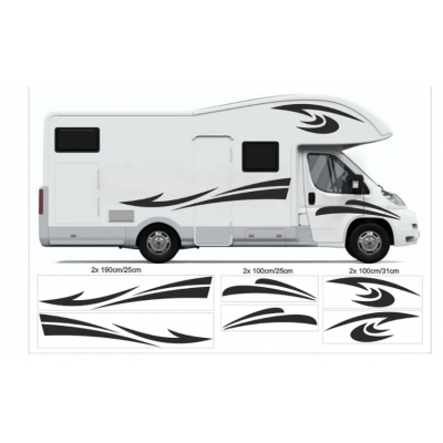 Karavan grafik şerit araba karavan sticker