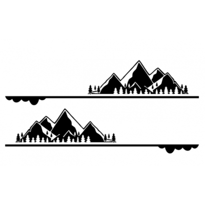 Evrensel karavan RV çıkartmalar dağ ağaç karavan sticker