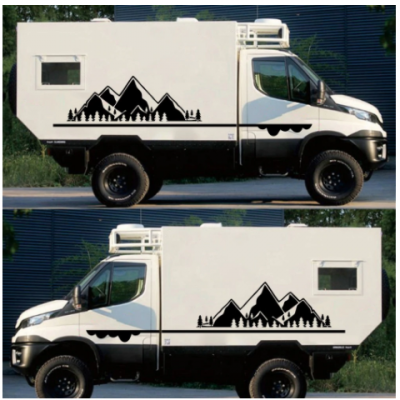 Evrensel karavan RV çıkartmalar dağ ağaç karavan sticker