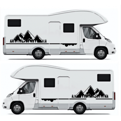 Evrensel karavan RV çıkartmalar dağ ağaç karavan sticker