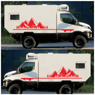 Evrensel karavan RV çıkartmalar dağ ağaç karavan sticker