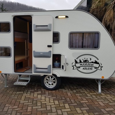Kişiye Aileye Özel Karavan Stickerı - Karavan Araç Sticker Yapıştırma