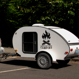 Adventure Camping Karavan - Araç Sticker Yapıştırma