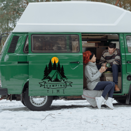 Camping Time Karavan - Araç Sticker Yapıştırma