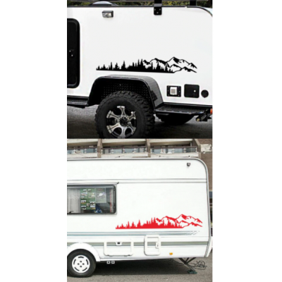 Araba çıkartmaları dağ ormanı grafik vinil çıkartması için kamyon pencere tampon oto kapı vinil dekorasyon tutkal araba vücut Sticker