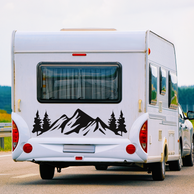 Dağ Karavan- Araç Sticker Yapıştırma