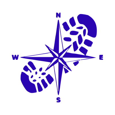 Kişiye Karavana Özel Ayak İzi Pusula sticker Yapıştırma İki Adet