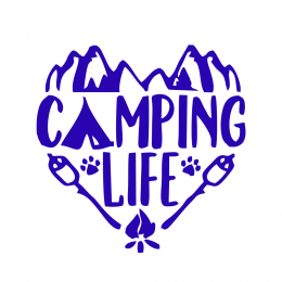 Kişiye Karavana Özel Camping Life Versiyon 2 Sticker Yapıştırma İki Adet