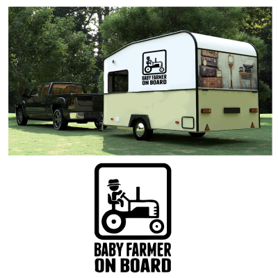 Kişiye Karavana özel çiftçi ve traktör sticker Yapıştırma 