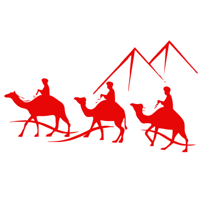 Kişiye Karavana Özel Deve Kervanı Sticker Yapıştırma İki Adet