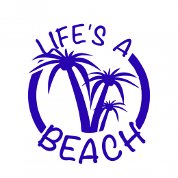 Kişiye Karavana Özel Life İs Beach Sticker Yapıştırma 2 Adet