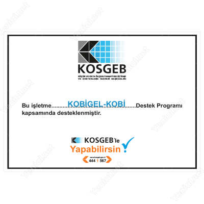 Kosgeb Destek Programı Kobi Gel Kobi Tabelası