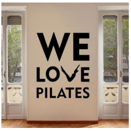 We Love Pilates Yazısı Spor Salonu Duvar Stickerı