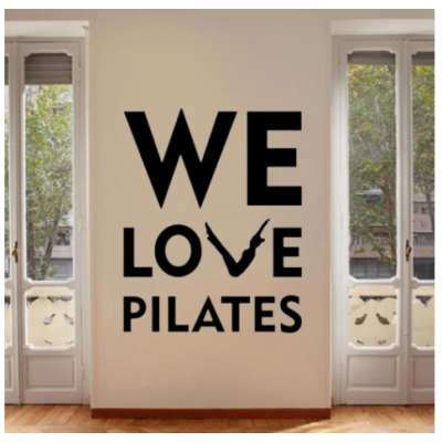 We Love Pilates Yazısı Spor Salonu Duvar Stickerı
