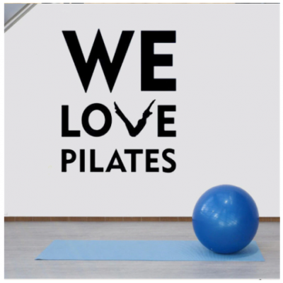 We Love Pilates Yazısı Spor Salonu Duvar Stickerı