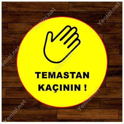 Temastan Kaçının Ayak İzi Duvar ve Zemin İçin Sticker
