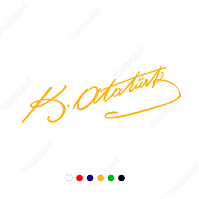 Kemal Atatürk İmzası Sticker Çıkartması