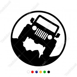 4x4 Jeep Off Road Arazi Aracı Araç Araba Sticker Yapıştırma Araba Sticker, Oto Sticker, Araba Çıkartmaları, Jeep için Aksesuarlar, 4X4 Sticker, Laptop ve Duvar için
