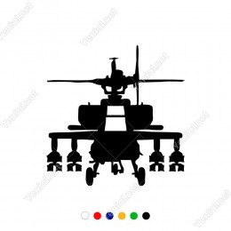 Apache Helikopter Araba Araç Duvar İçin Sticker