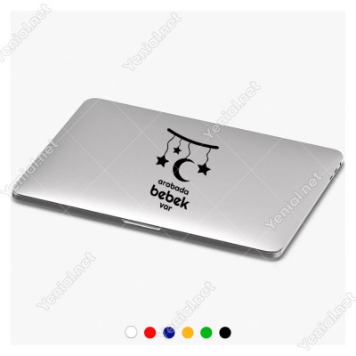 Arabada Bebek Var - Ay yıldız Modifiye Araba Sticker