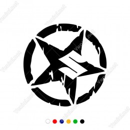 Army Yıldız Suzuki Logo Sticker Araba Sticker, Oto Sticker, Araba Çıkartmaları, Jeep için Aksesuarlar, 4X4 Sticker, Laptop ve Duvar için