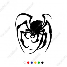 Aşağıya Doğru İnen Örümcek Sticker Yapıştırma