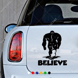 Believe İnanmak Sırt Çevirmemek Yapıştırma Sticker