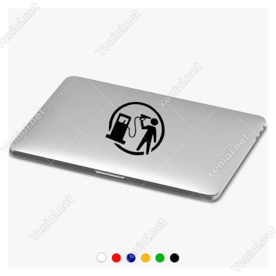 Benzin Pompası İle İntihar Eden Sticker Yapıştırma