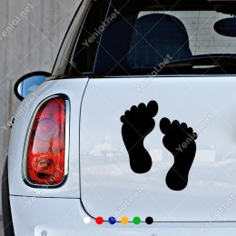 Bir Çift Ayak İzi Süsleme Duvar Modifiye Araba Sticker
