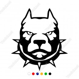 Boynundan Bağlı Bulldog Köpeği Etiket Sticker Yapıştırma