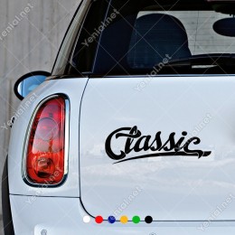 Classic Yazısı Araç ve Duvar İçin Sticker Yapıştırma