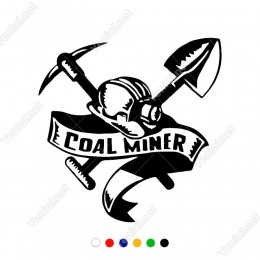 Coal Miner Kürek Çapa Duvar Yapıştırma Etiket