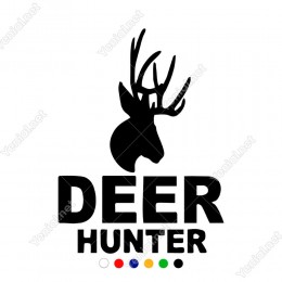 Deer Hunter Geyik Avcısı Yazısı Sticker Yapıştırma