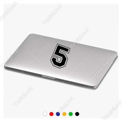 Dış Kontürlü 5 Numara Sayısı Sticker Yapıştırma