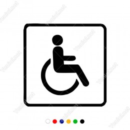Engeli Arabası ve Engelli Erkek Araç İşareti Sticker