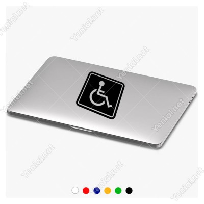 Engeli Arabası ve Engelli Kadın Araba İşareti Sticker