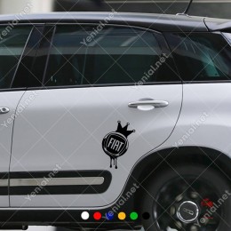 Fiat Logosu Ve Kral Tacı Modifiye Araba Oto Sticker