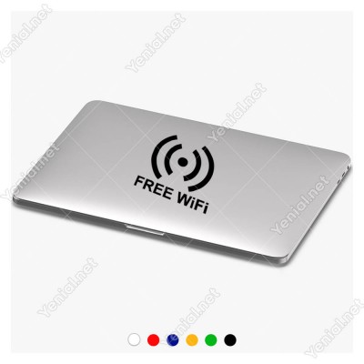 Free Wifi Yazısı ve İşareti Sticker Yapıştırma