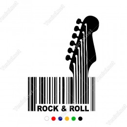 Gitar Sapı ve Barkod Görünümü Etiket Sticker Yapıştırma