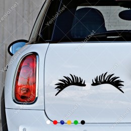 Göz Kirpik Araba Araç Oto ve Duvar Sticker